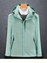 MODERNE DAMEN SKIJACKE MIT KAPUZE UND LANGEN ÄRMELN